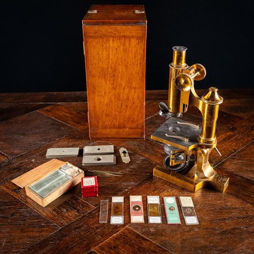 Ross Of London 'Eclipse' Microscope With Accessories, C.1900