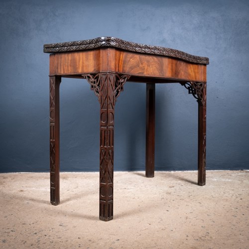 19Th Century Mahogany Chinese Chippendale Style Card Table