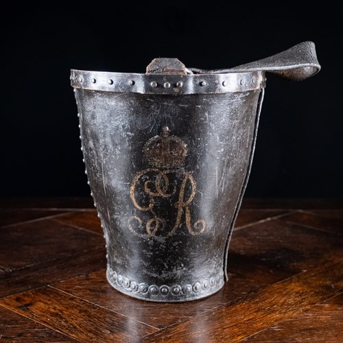 George V Leather Fire Bucket