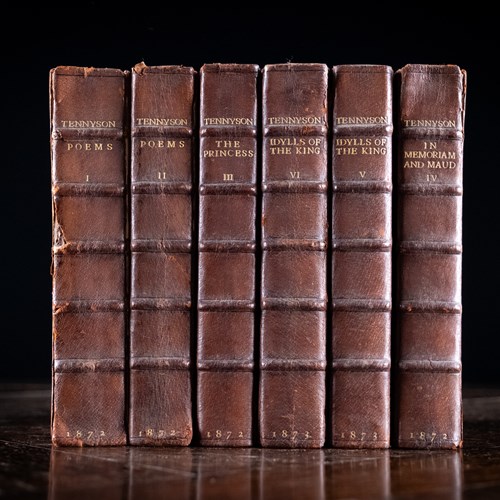 1872 The Works Of Alfred Tennyson In Six Volumes.
