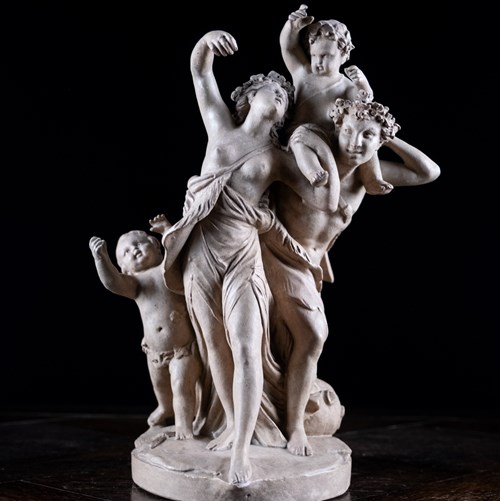 19Th Century Plaster Composition After Claude Michael Clodion