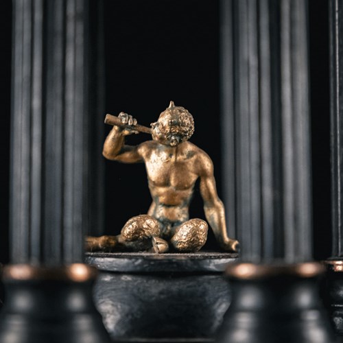 Grand Tour Bronze & Slate Temple Models, C.1880