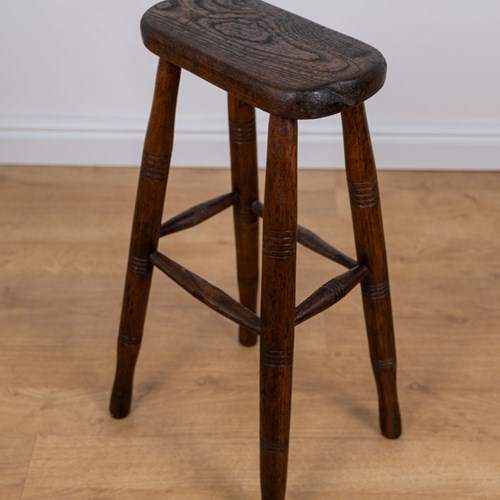 Early 20Th Century Elm Country Stool