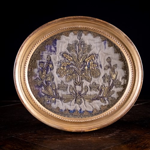 Early 19Th Century Embroidery Textile Fragment