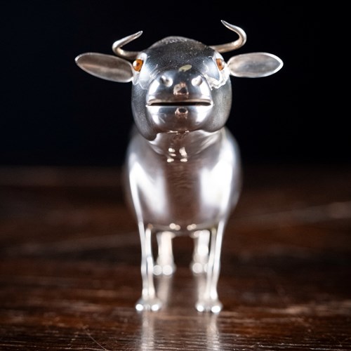 Rare Dutch Silver Cow Creamer, C.1905