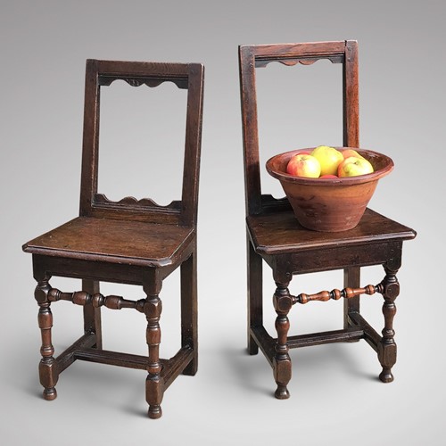 Two 18Th Century Oak Lorraine Chairs
