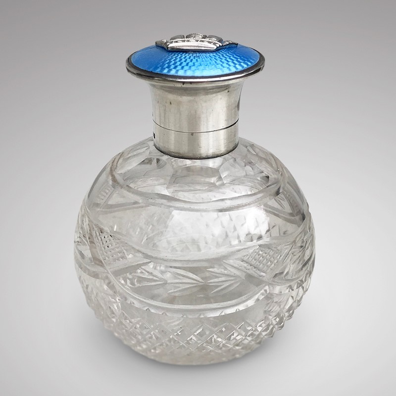  Glass & Silver Enamel Topped Scent Bottle-hobson-may-collection-img-0230-main-637605109107414230.jpg
