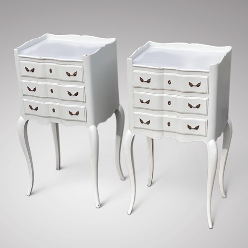 Pair Of Vintage Painted Bedside Tables