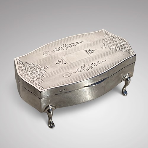 Art Deco Period Silver Jewellery Box