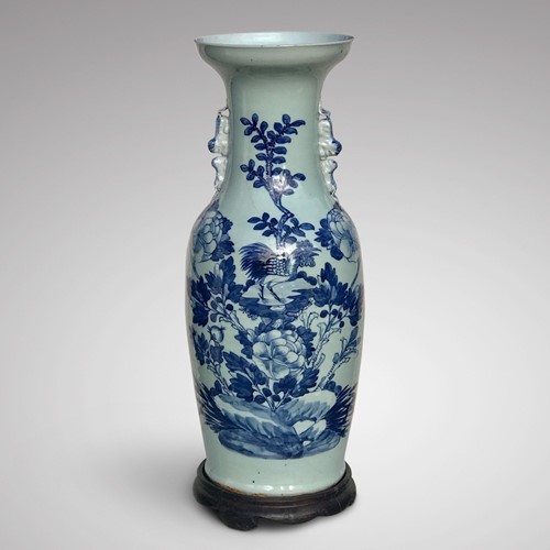 Enormous Chinese Blue & White Porcelain Vase