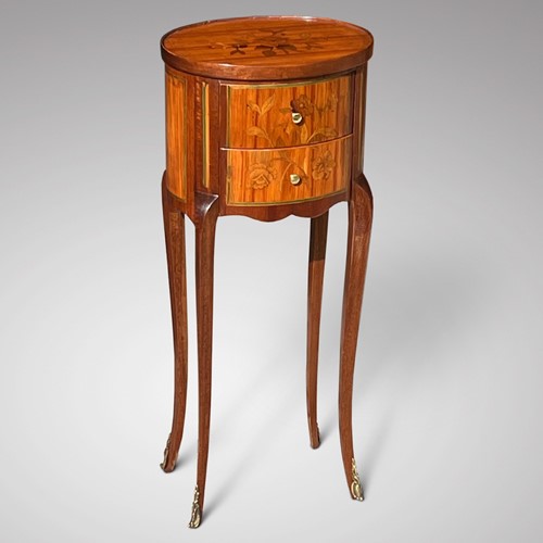 19Th Century French Inlaid Bedside Table