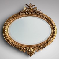 19th Century French Oval Gilt mirror