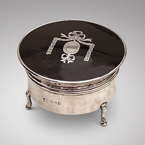 Antique Silver & Tortoiseshell Jewellery/Ring Box