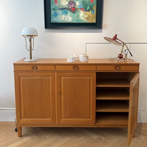 A Reeded Oak Sideboard By Carl Malmsten 