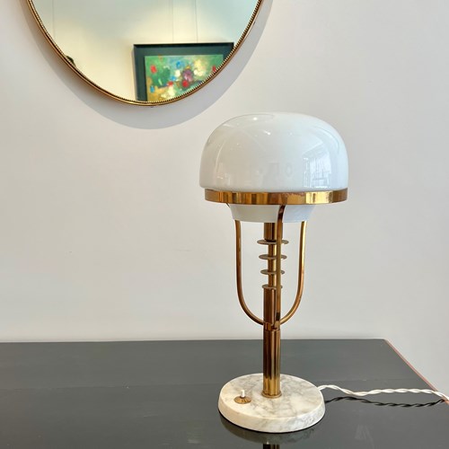 An Art Deco Style Opaline Table Lamp