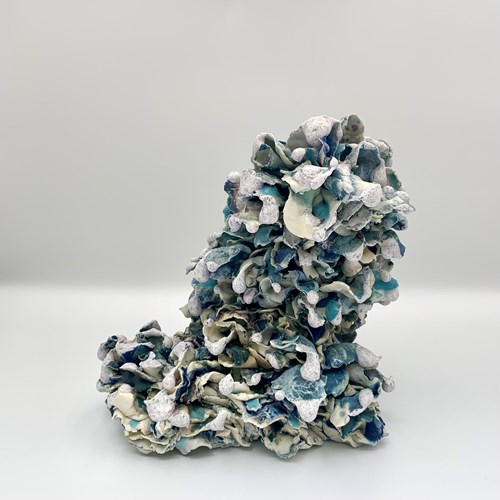 Wave Blue Stacked Ceramic By Gina Baum