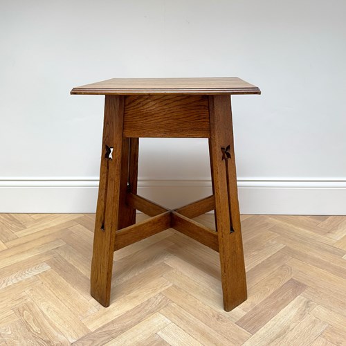 An English Square Oak Side Table