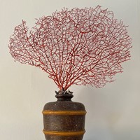 Italian Faux Red Coral Vase