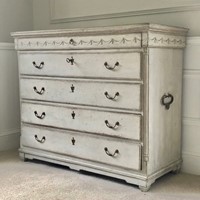 Large Painted Gustavian Chest