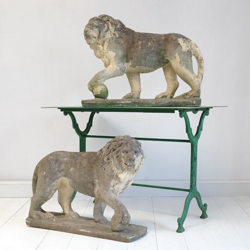 A Pair of English Stone Lions