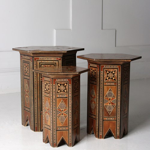 Inlaid Syrian Side Tables