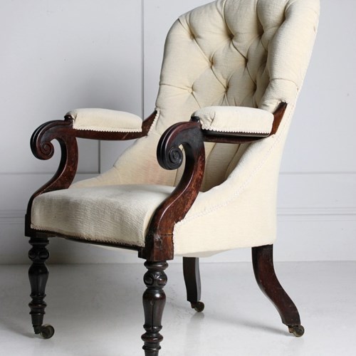 Regency Library Chair In Rosewood