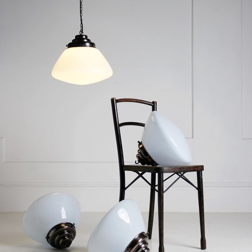 Oversized Opaline Pendant Light