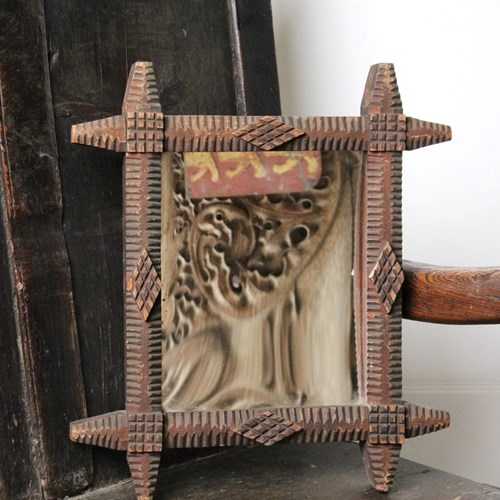 Concave Folkart Mirror C.1900