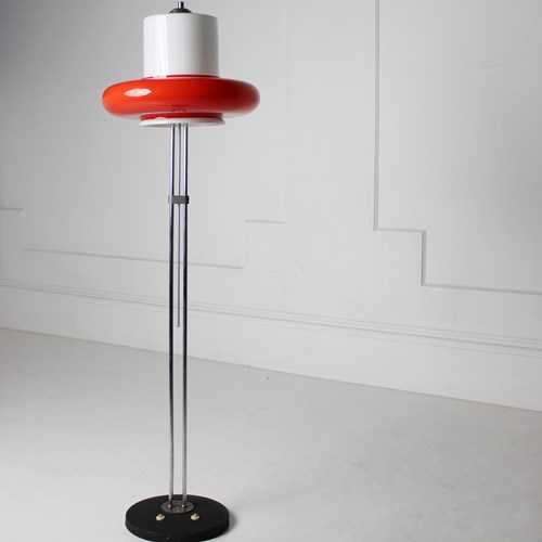 1960S Opaline Glass Floor Lamp