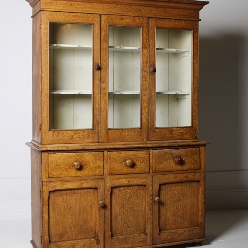 Large Painted Pine Kitchen Dresser C.1900