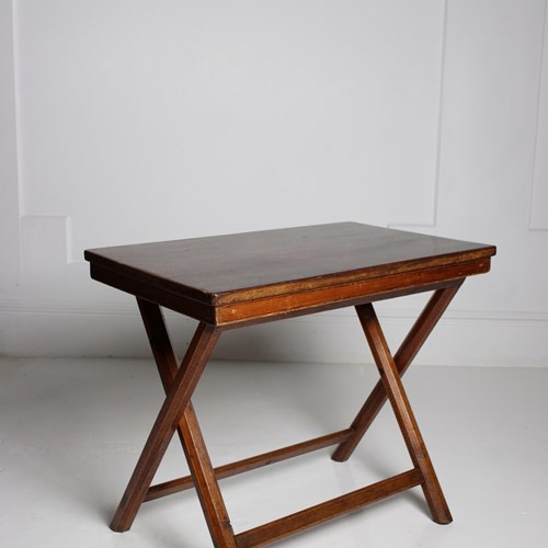 Decorative Pine X-Frame Folding Table Italy C.1830