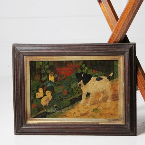 Naive Oil On Canvas Early 20Th Century