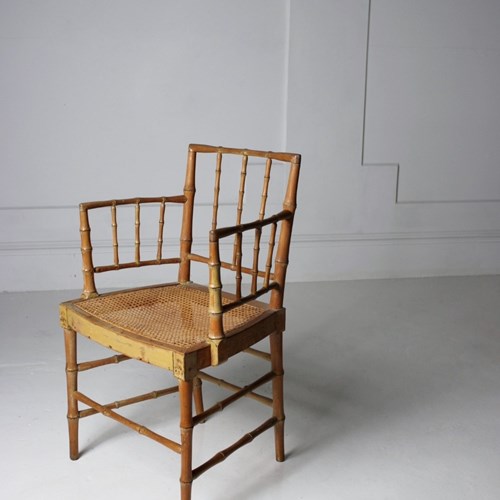 Regency Faux Bamboo Armchair