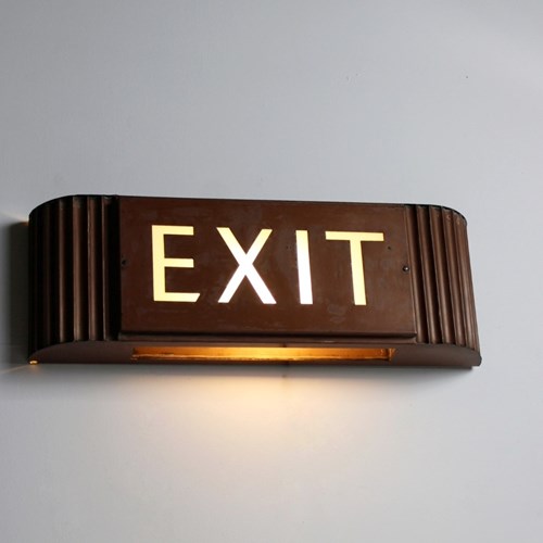 Art Deco Illuminating Exit Sign