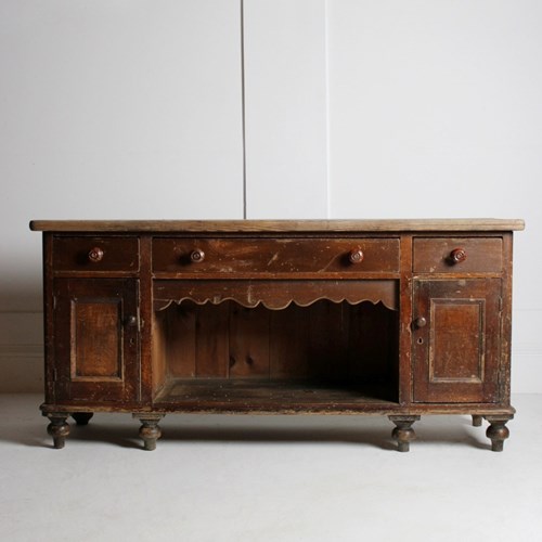 19Th Century Painted Pine Dog Kennel Dresser