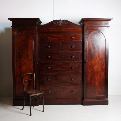 19Th Century Compactium In Mahogany 