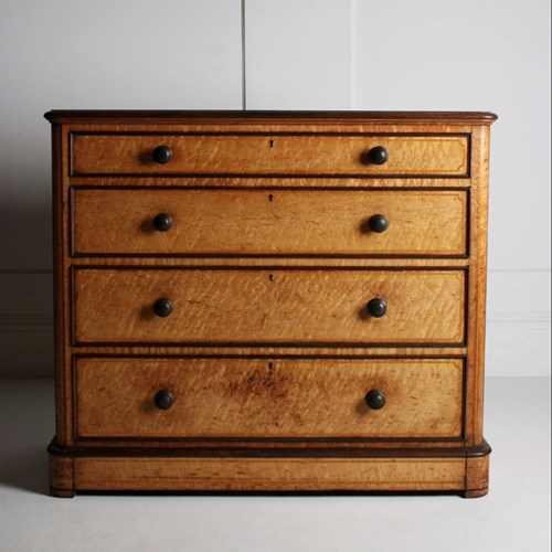 Birds Eye Maple Graduated Chest Of Drawers