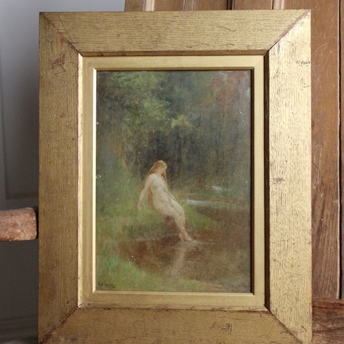 'A Wood Nymph' Ernest William Appleby Oil On Board
