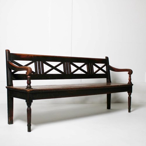 Painted Pine Georgian Country Bench