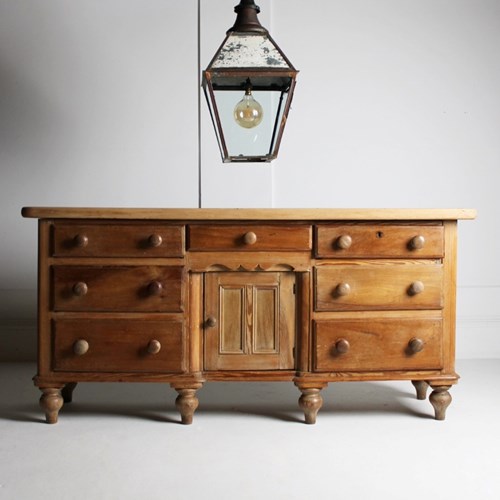 Large 19Th Century Pine Dresser Base 