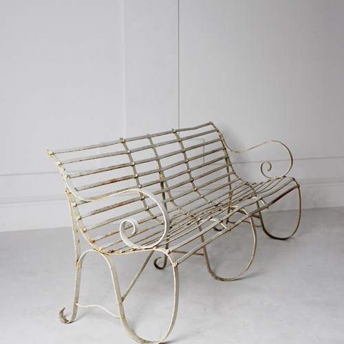 19Th Century Strapwork Garden Bench