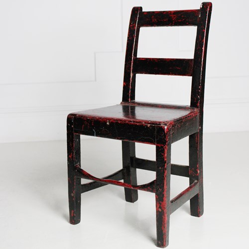 Primitive Painted Pine Irish Chair