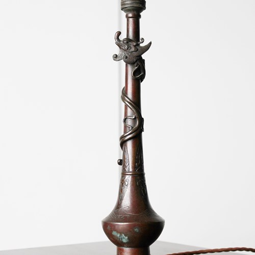 Decorative Bronze Chinoiserie Table Lamp