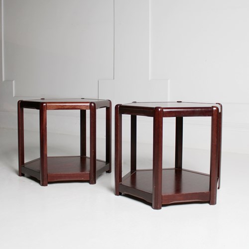 Matching Pair Of Danish Mid Century Side Tables 