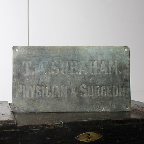 Large Bronze Wall Plaque 'Physician & Surgeon'