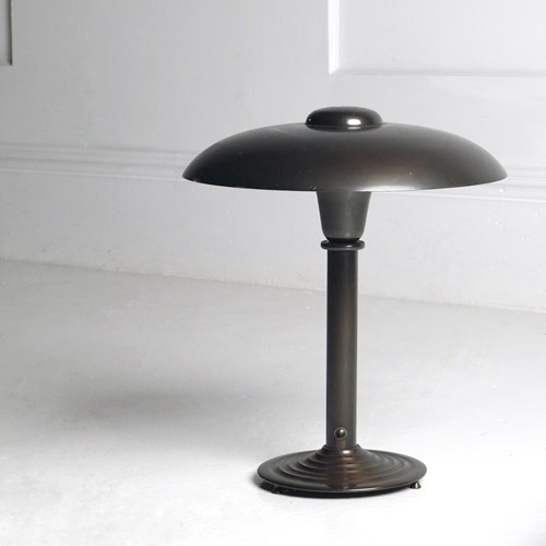 Large Bronze Modernist Desk Lamp