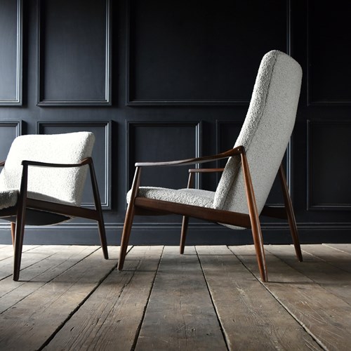 Pair Of  Lounge Chairs By Hartmut Lohmeyer For Wilkhahn, Germany. Circa 1950'S