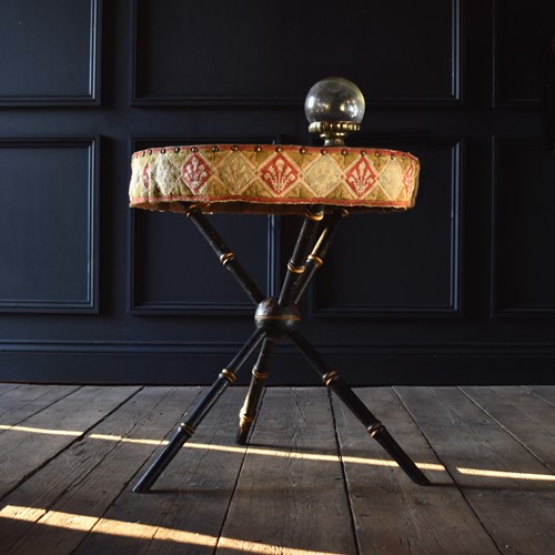19th Century French Ebonised Gypsy Table.