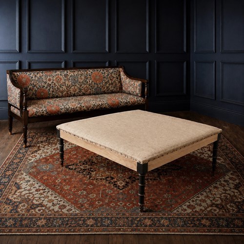 Ebonised Bespoke Ottoman Stool.