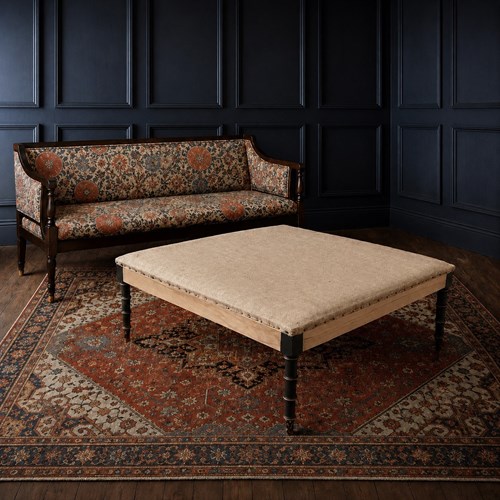 Ebonised Bespoke Ottoman Stool.